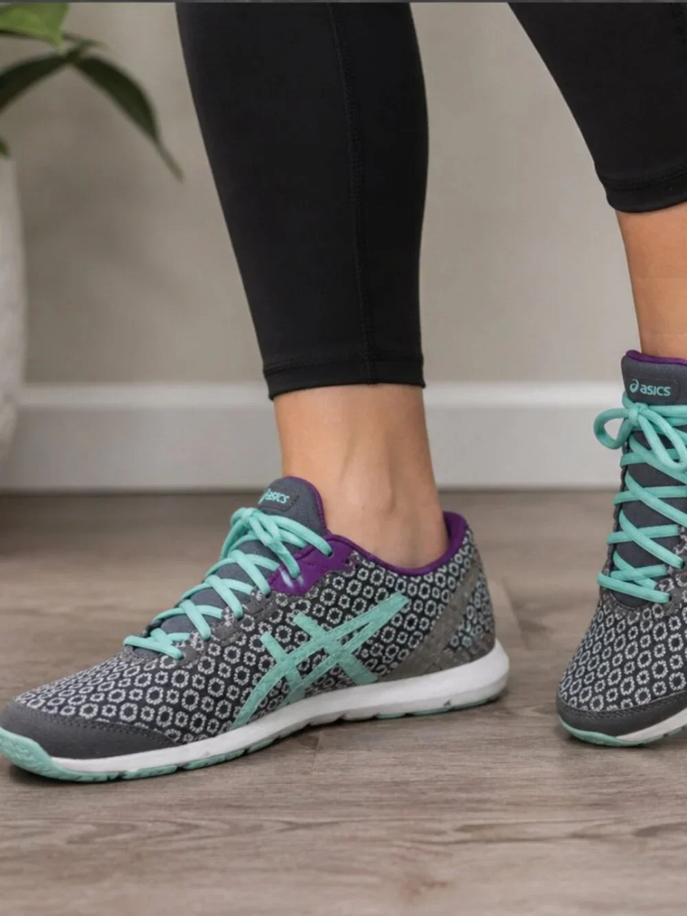 ASICS MetroLyte Women’s Size 10 Gray Teal Purple Running Sneakers Q481N Lightwei - Picture 1 of 15